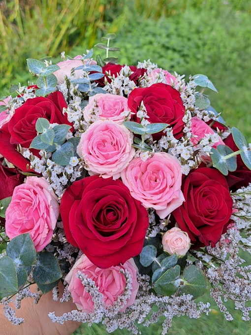 Bouquet rond roses
